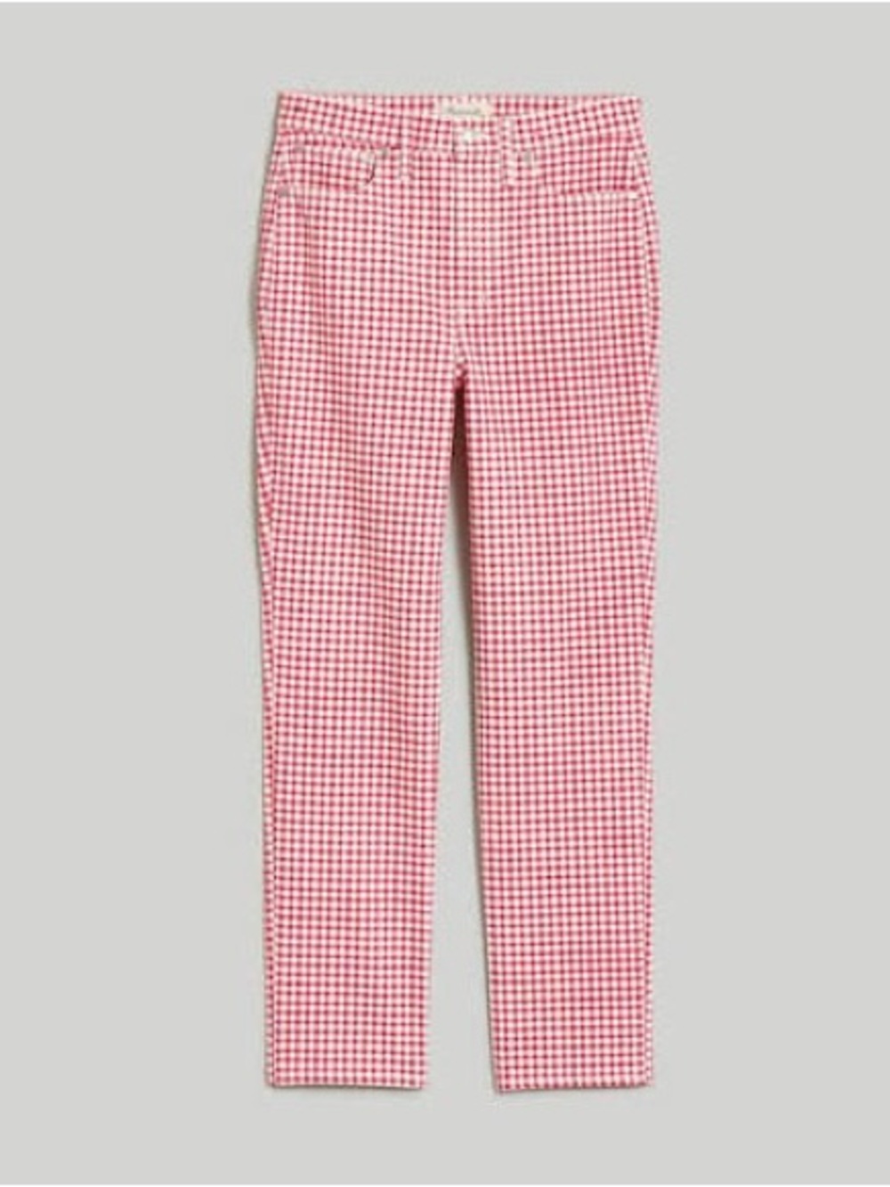 Madewell The Perfect Vintage Jean Red White Gingham Check Size 26